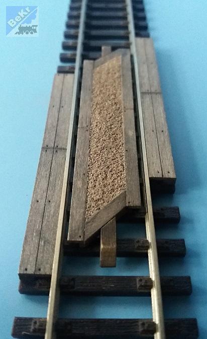 VERAMO CZ H0050216 Přejezd šikmý omšelý P/L pro kolej výšky - 2,5 mm PATINA
