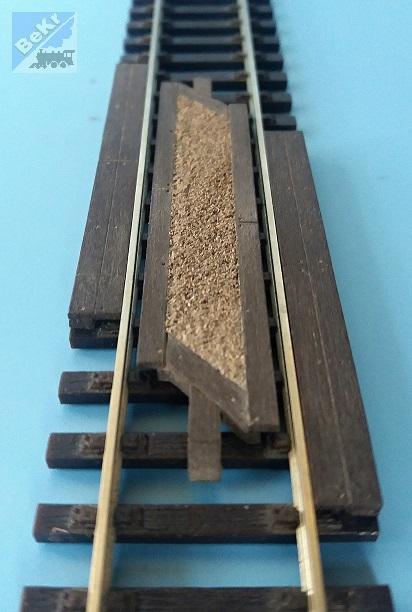 VERAMO CZ H0050212 Přejezd šikmý P/L pro kolej výšky - 2,5 mm PATINA