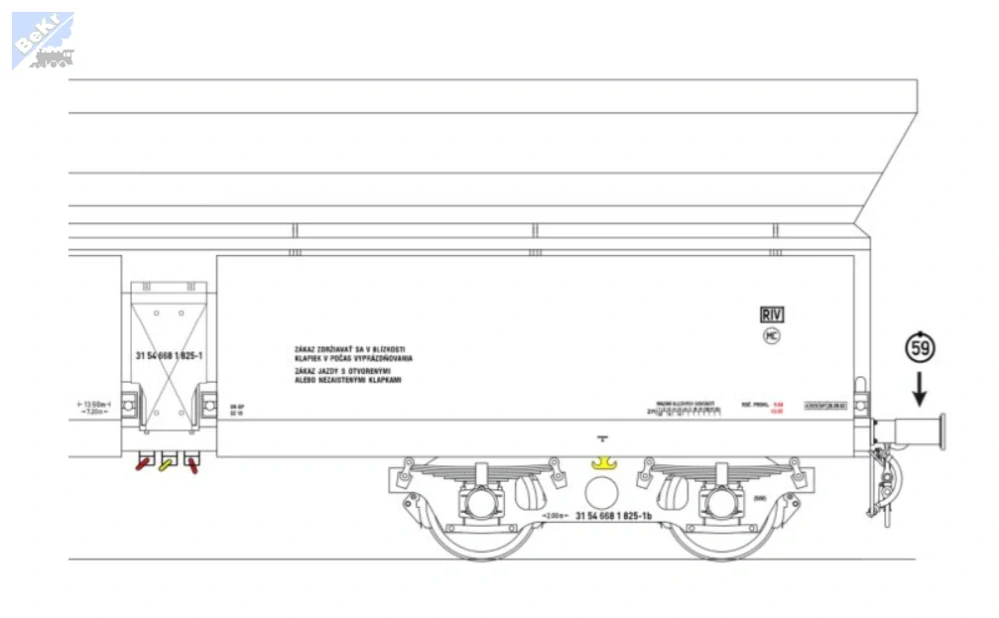 Bramos 7000 13 Obtisk ČSD Wap 31 54 668 1 825-1