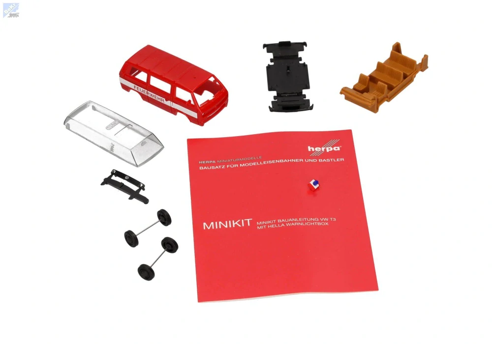 Herpa 012591-002 Herpa MiniKit: Volkswagen (VW) T3 Bus "Hasičský sbor"1ks, stavebnice