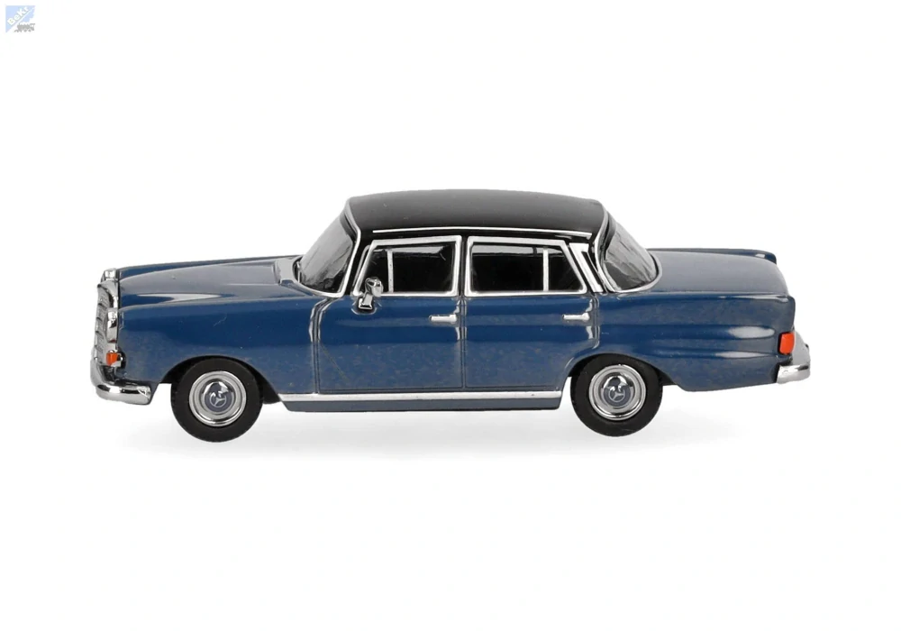 Herpa 430739-004 Mercedes-Benz 200 Heckflosse, modrá/černá