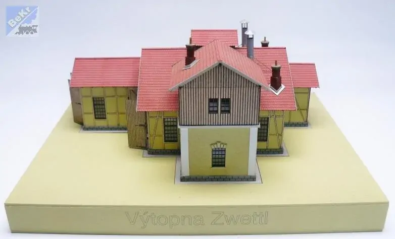 Igra model 161017 Výtopna Zwettl dvě stání, stavebnice Laser Cut
