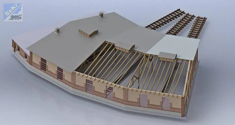 Igra model 191014 Rotunda Turnov 3 stání, stavebnice Laser Cut
