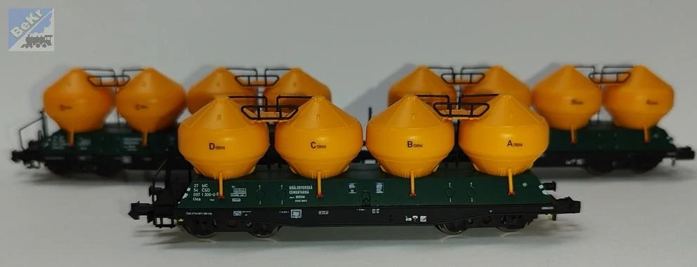 Trix 18292 Set šesti nádobových 4-osých vozů Raj (Uacs) ČSD