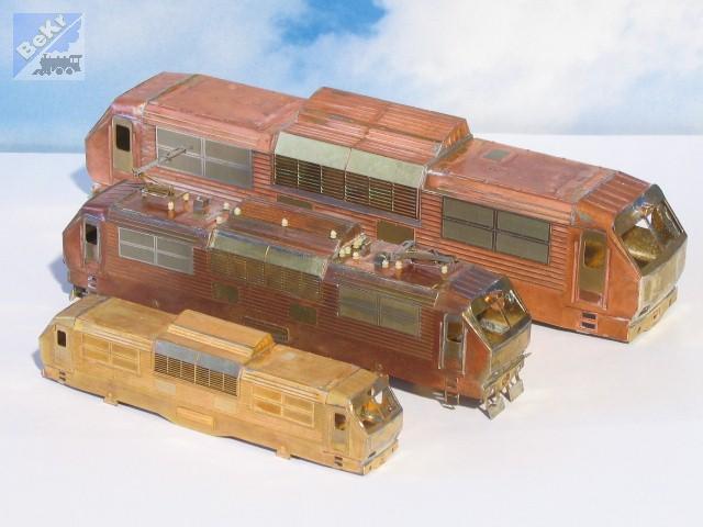 DK-model TT0401 Elektrická lokomotiva řady 350 (ES499.0), stavebnice z leptaného plechu
