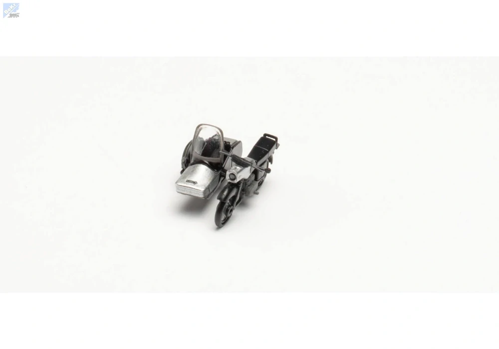 Herpa 053433-006 Motocykl MZ 250 s postranním vozíkem, stříbrno-černá
