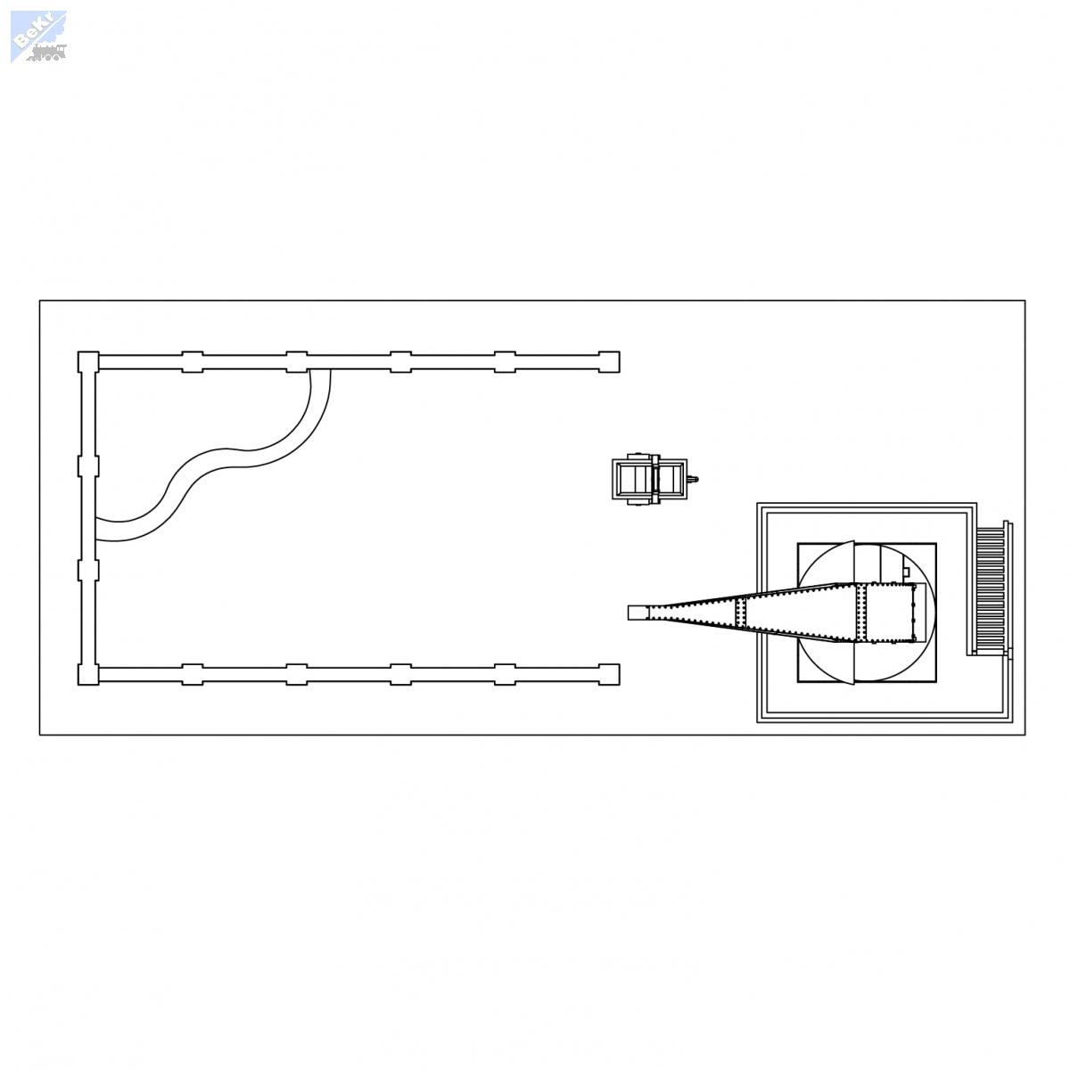 Auhagen 14473 Zauhlovací zařízení s nakládacím jeřábem, 110 x 49 x 60 mm, stavebnice