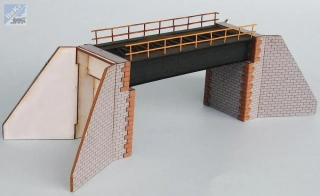 BuBi-model N60036 Most malý, 97 x 40 x 60 mm, barvená stavebnice Laser-Cut