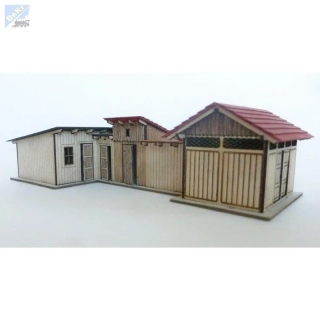 Igra model 161004 Sestava kůlen Malá Hraštice, stavebnice Laser Cut
