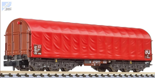Liliput 265796 Plachtový 6-osý vůz Sahimms-u s posuvnou plachtou, vůz určeny k přepravě svitků plechu DB AG