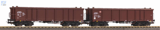 Piko 58235 Set dvou vysokostěnných 4-osých vozů Eaos-x s nákladem dřeva DB !!! AKCE !!!