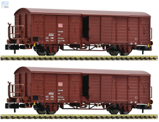 Fleischmann 826216 Set dvou uzavřených 2-osých vozů Gbgss-z DB AG