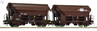 Roco 76022 Set dvou výsypných 2-osých vozů Tdrrs s výklopnou střechou Rail Cargo Austria ÖBB