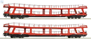 Roco 6600105 Set dvou 4-osých vozů na přepravu aut DDm ÖBB