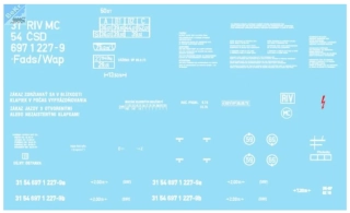 Bramos 7000 08 Obtisk ČSD Fads 31 54 697 1 227-9