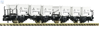 Fleischmann 6660106 Set dvou kontejnerových 2-osých vozů BTs 50 ložené kontejnery Eokt DB