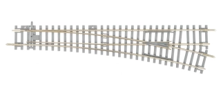 Piko 55171 A-Gleis rovná výhybka na betonových pražcích pravá 15°, délka 239 mm, R9-908 mm