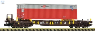 Fleischmann 6660076 Návěsový kontejnerový 4-osý vůz Sdgmns T3 naložený kontejnerem Rail Cargo Austria ÖBB