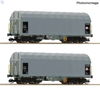 Roco 6680025 Set dvou plachtových 4-osých vozů Shimmns ČD