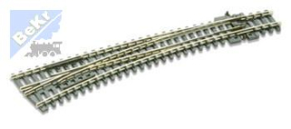 Peco SL-E387 Oblouková výhybka levá,R 914/457 mm,10°,délka 157 mm