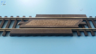 VERAMO CZ H0050218 Přejezd šikmý L/P pro kolej výška 2,1 mm PATINA