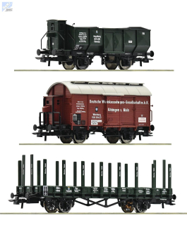 Roco 77028 Set tří 2-osých nákladních vozů K.Bay.Sts.B.